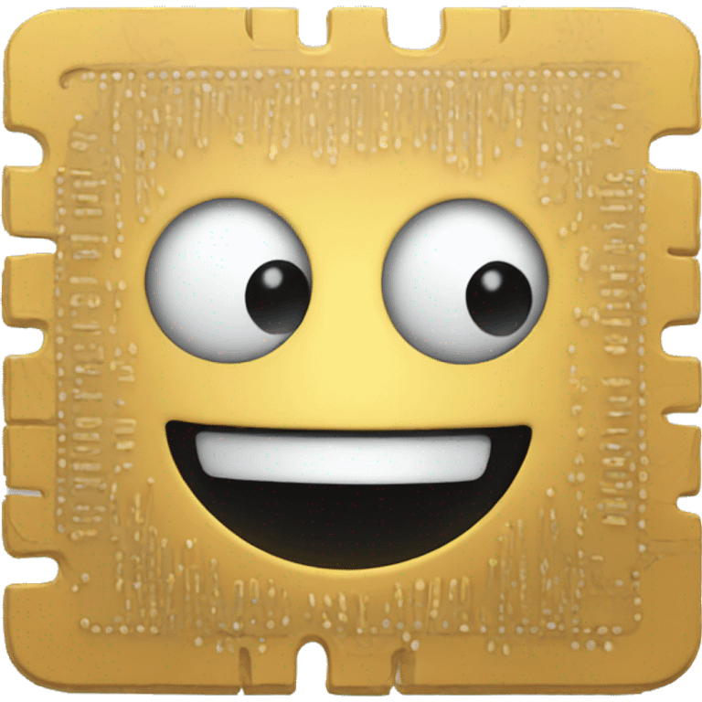 AI chip smiling emoji