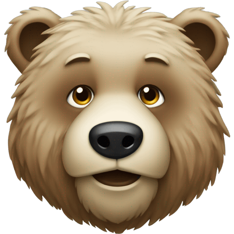 Bear with a beard emoji