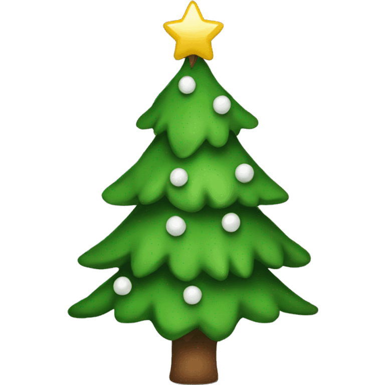 green christmas tree with white bows emoji