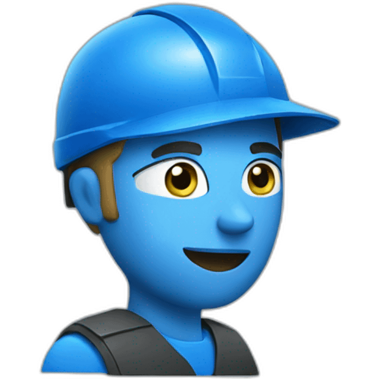 manager with blue helmet emoji