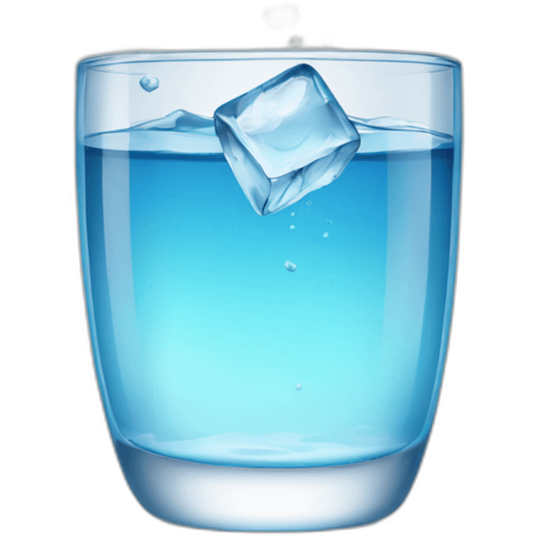 glass of water with an ice cube emoji