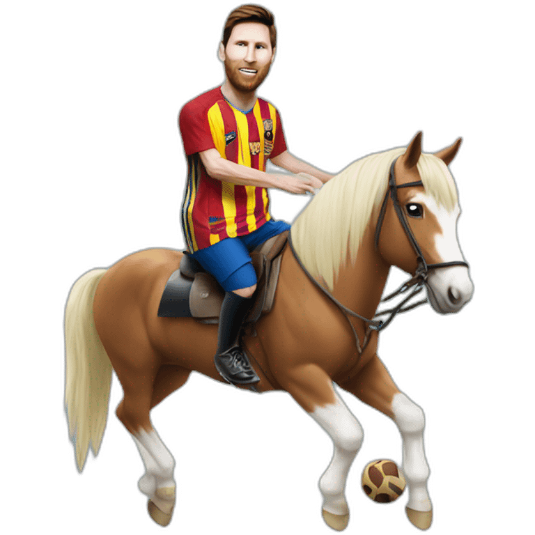 Messi sur un cheval emoji