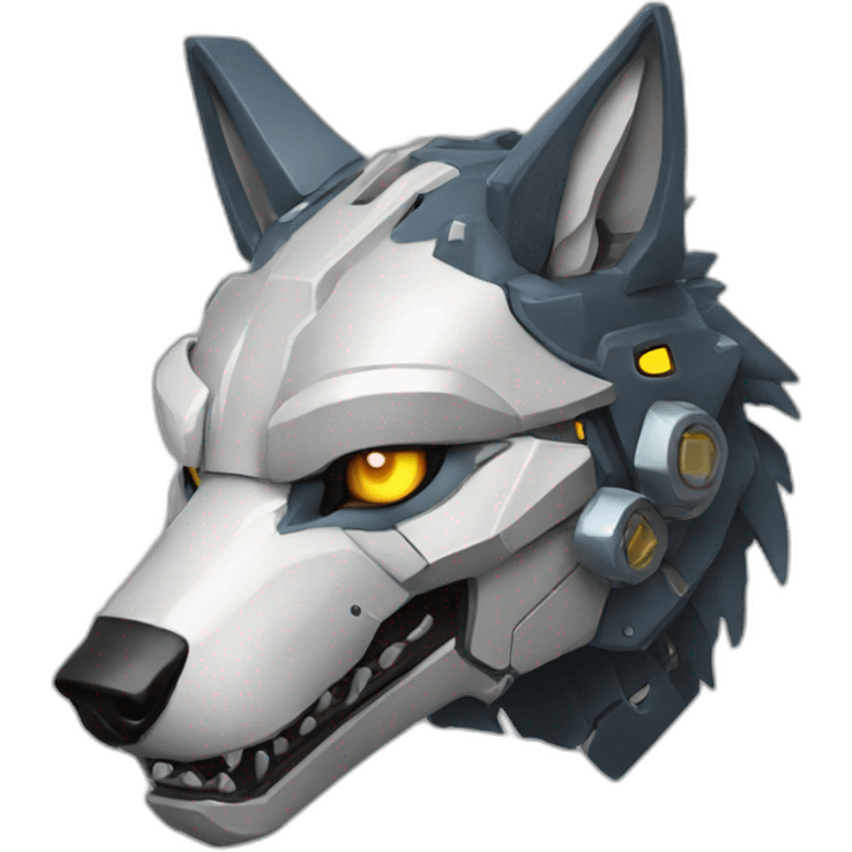 mecha wolf head emoji