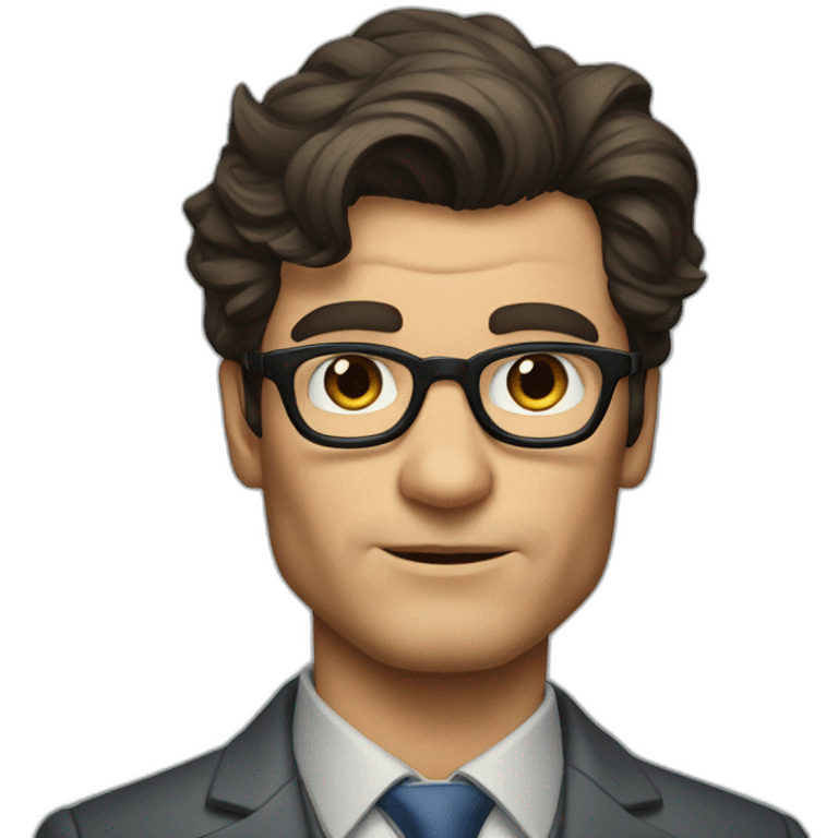 portrait of clark kent with great hair emoji