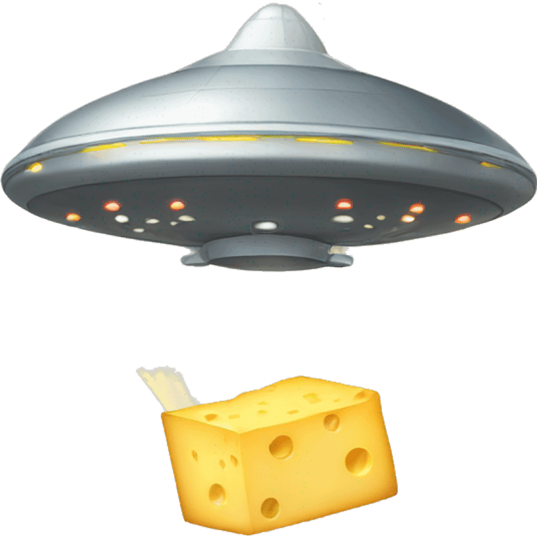 ufo abducting cheese emoji