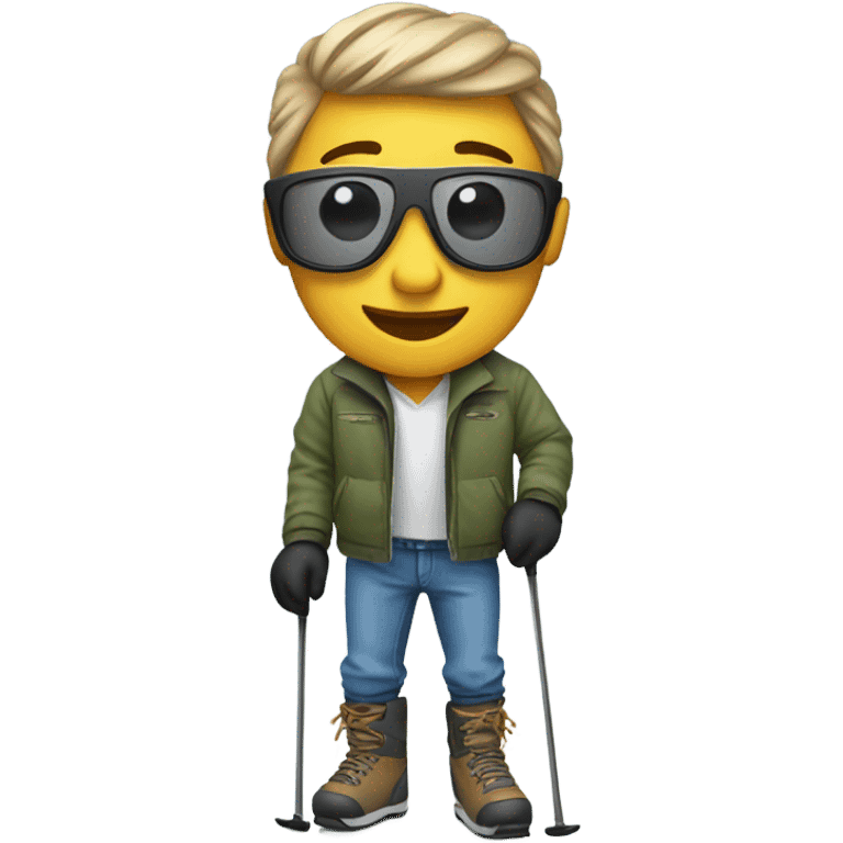 Skier in jorts emoji