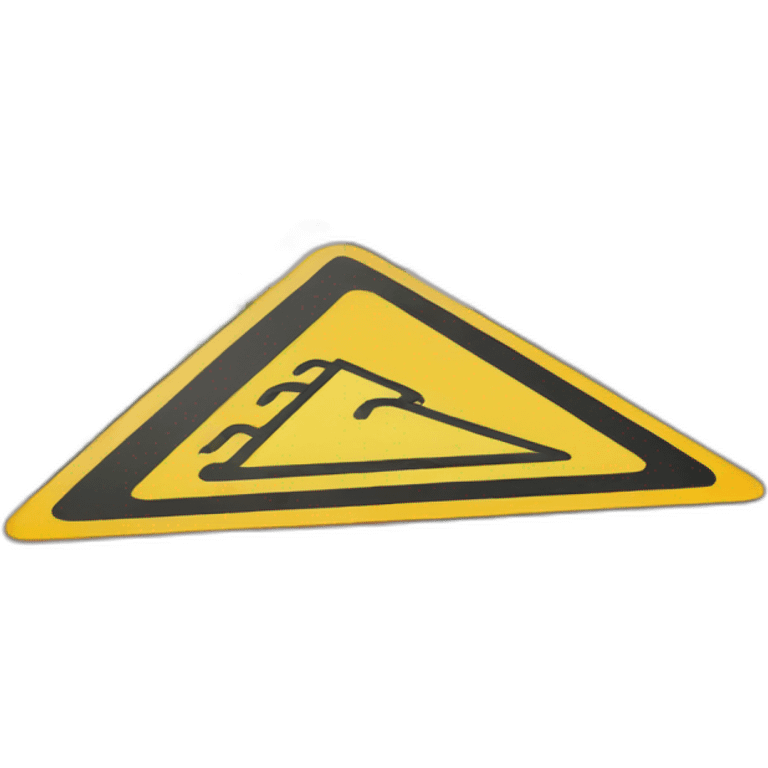 street sign triangle yellow 'be aware of things falling from the sky' emoji