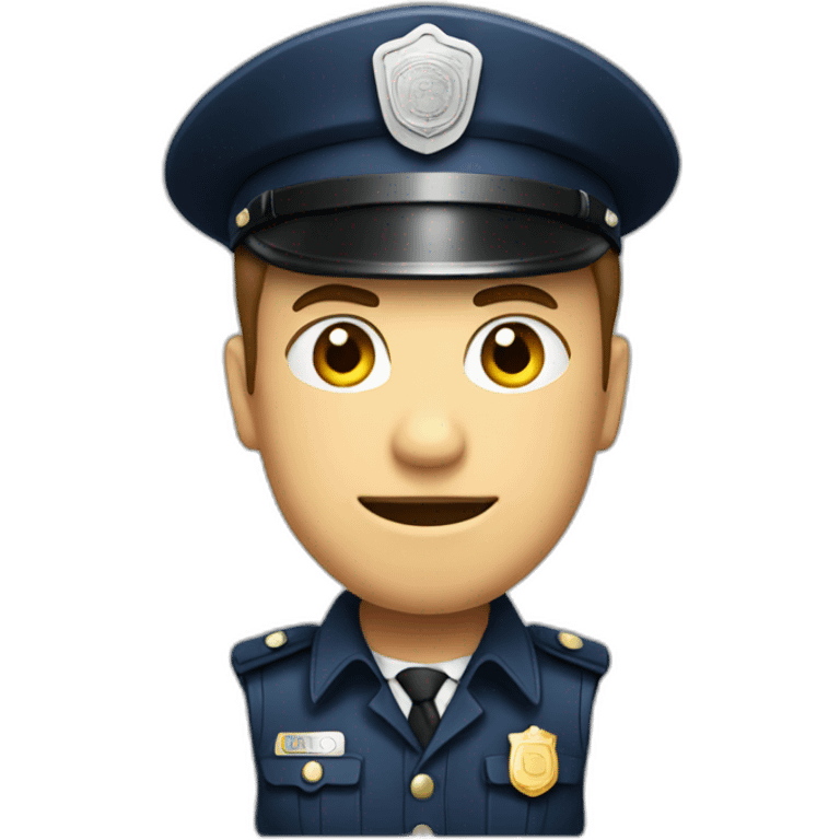 Policeman with forbidden sign emoji