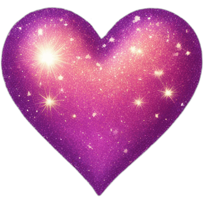 Glitter sparkle heart  emoji