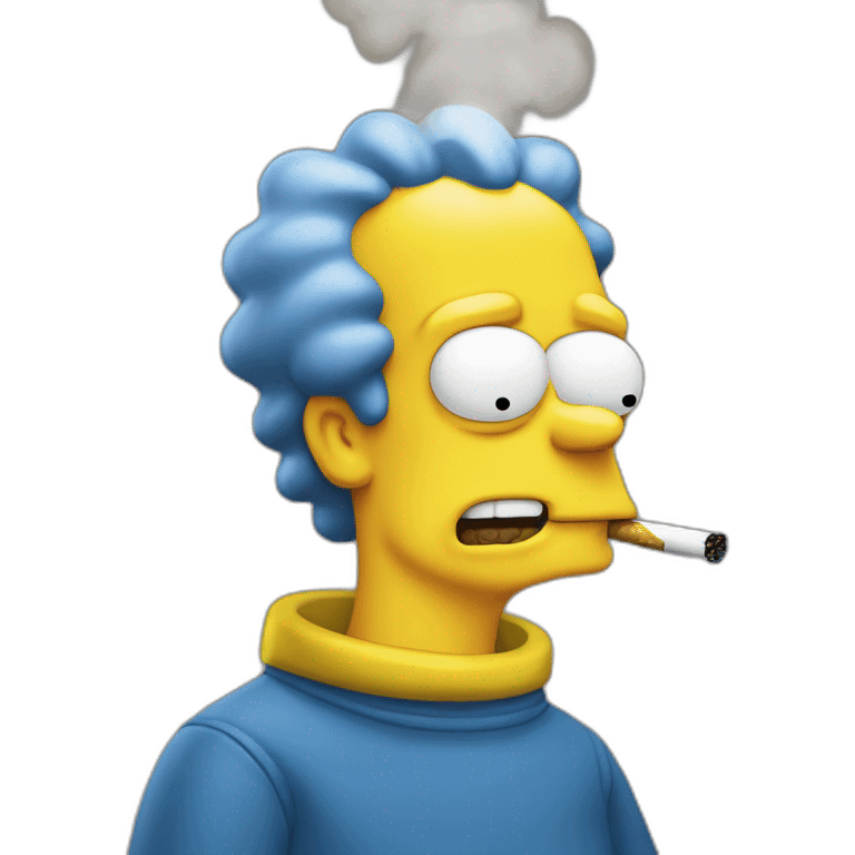 Bart Simson smoking  emoji