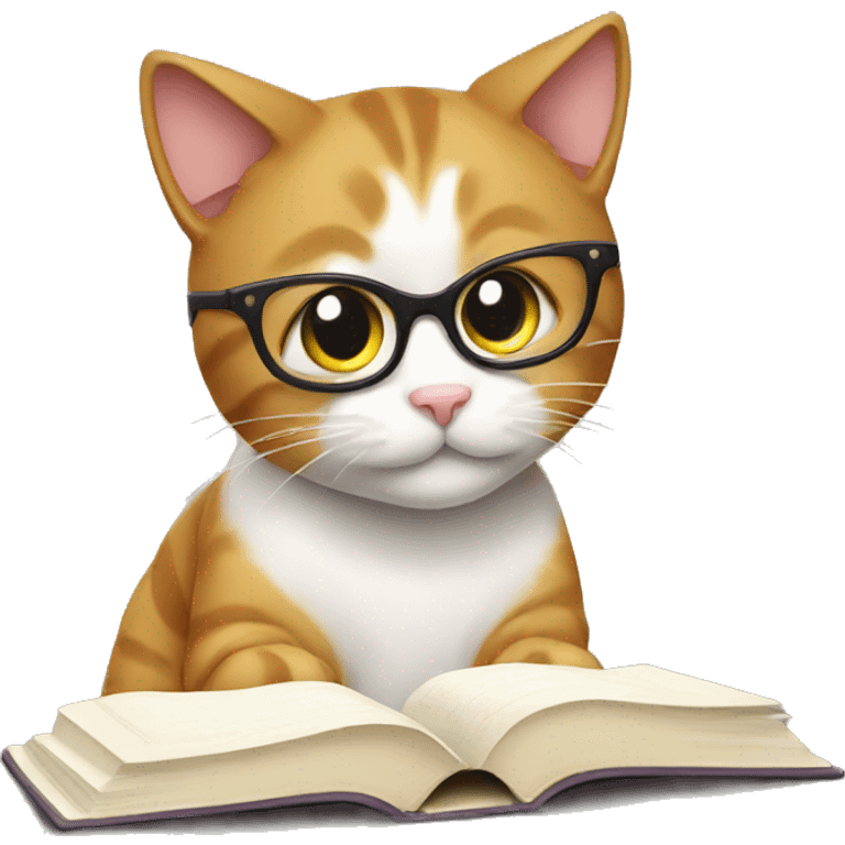 Cat studying  emoji