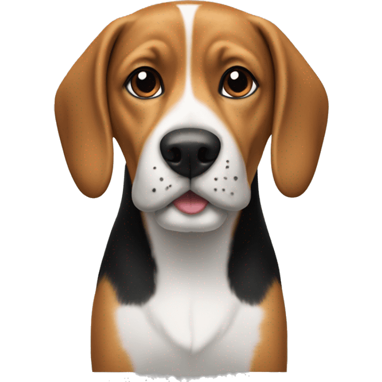 beagle dog with black face and spots emoji