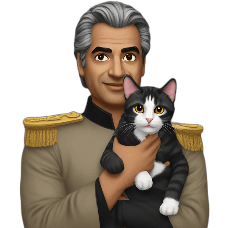 Yahya khan with his cat emoji