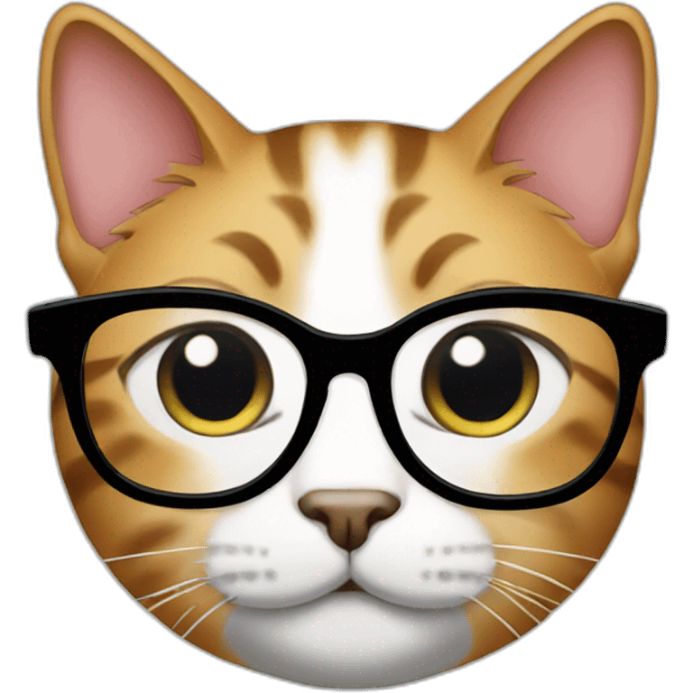 Cat with eyeglasses emoji