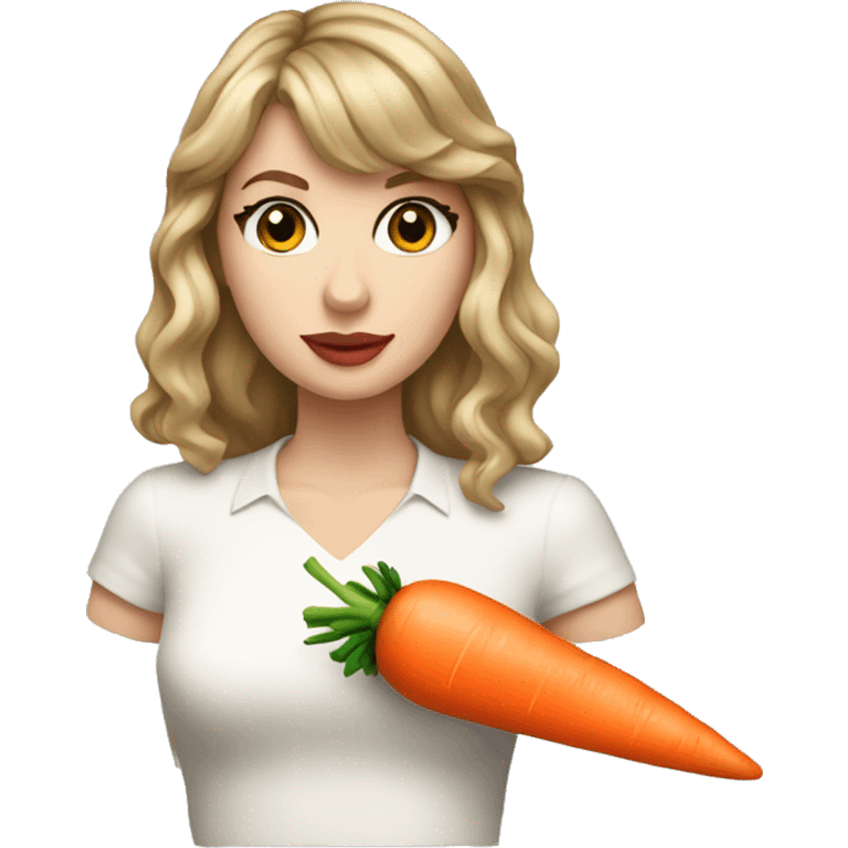 taylor swift holding a carrot  emoji