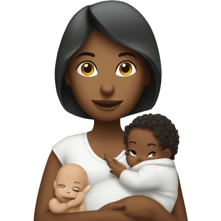 Woman with baby and money emoji