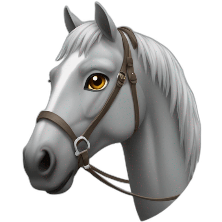 Caballo gris emoji