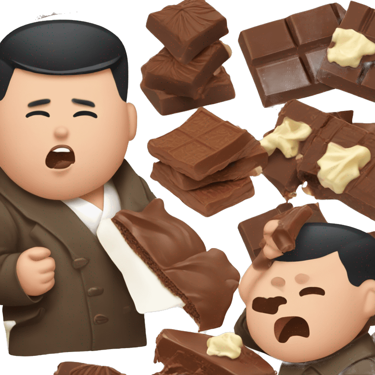 kim jong un eating chocolate emoji