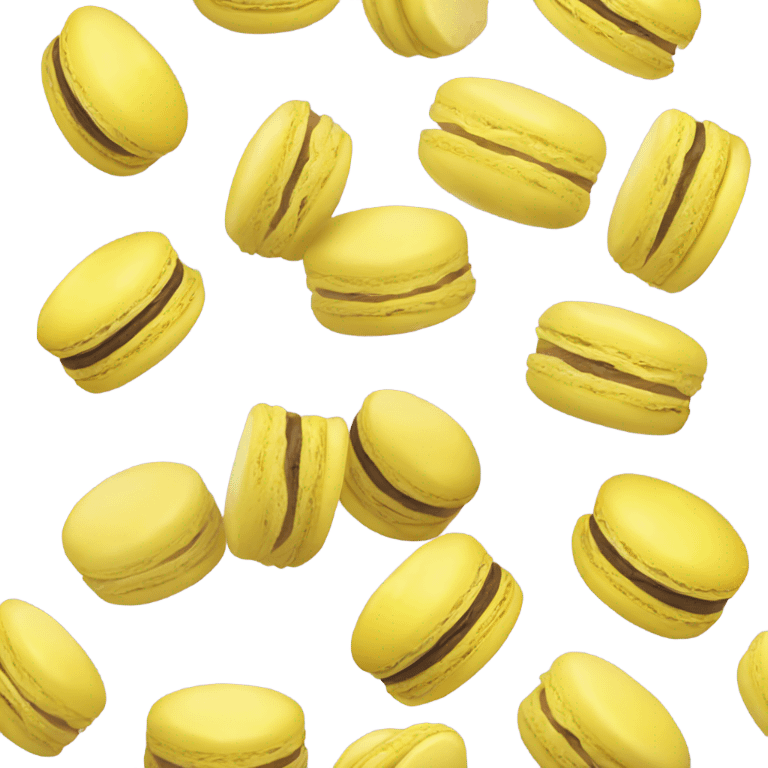 one yellow macaron  emoji