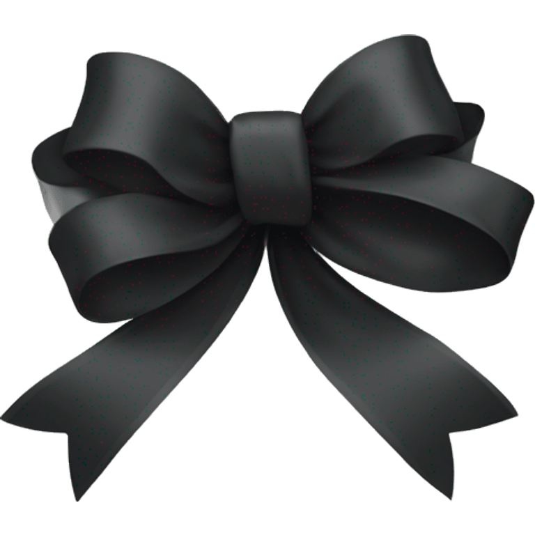 black bow with ribbon emoji