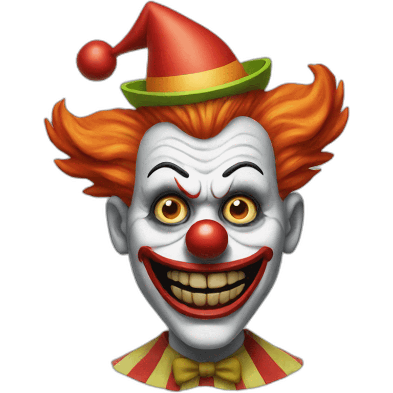 Scary clown emoji