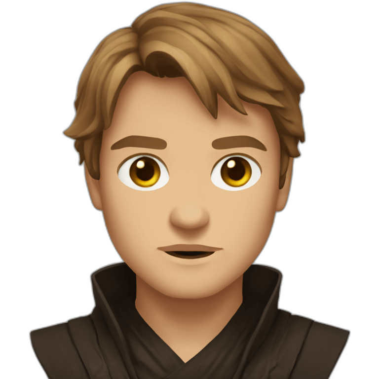 anakin skywalker sith eyes, hood (waist up, front facing) emoji