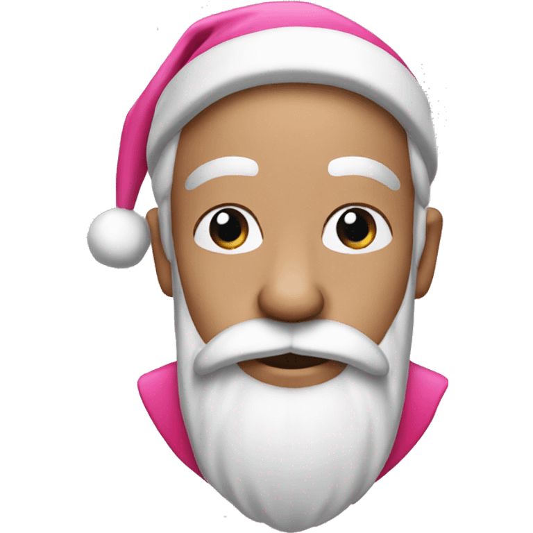 santa wearing pink suit emoji