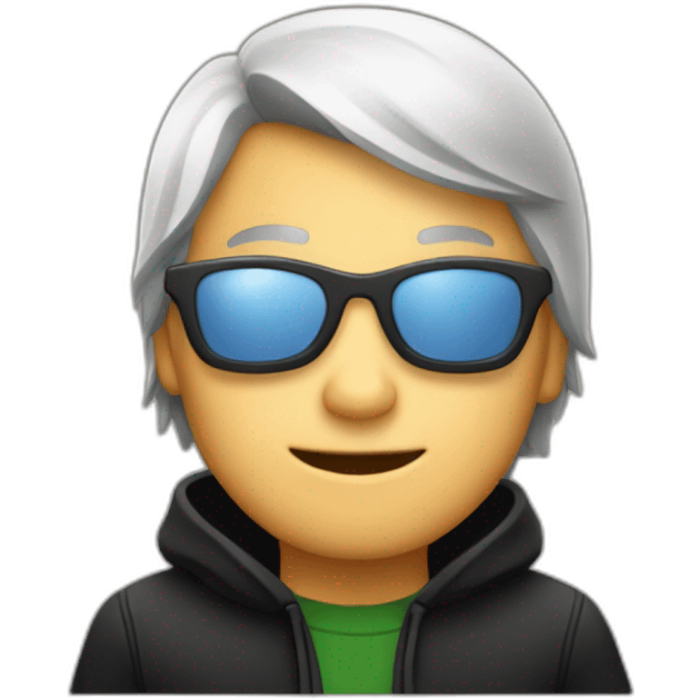 hacker with several bottles of fernet emoji