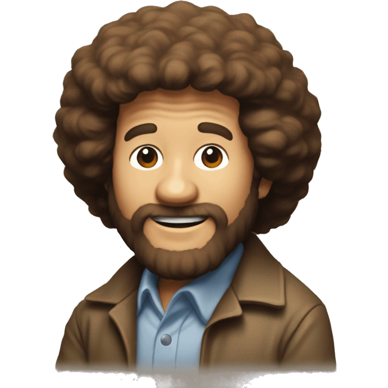 Bob Ross painting emoji