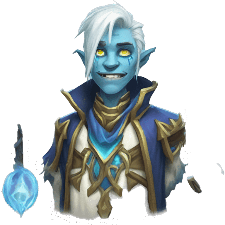 world of warcraft frost mage undead male emoji