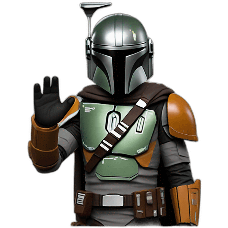 Mandalorian waving emoji