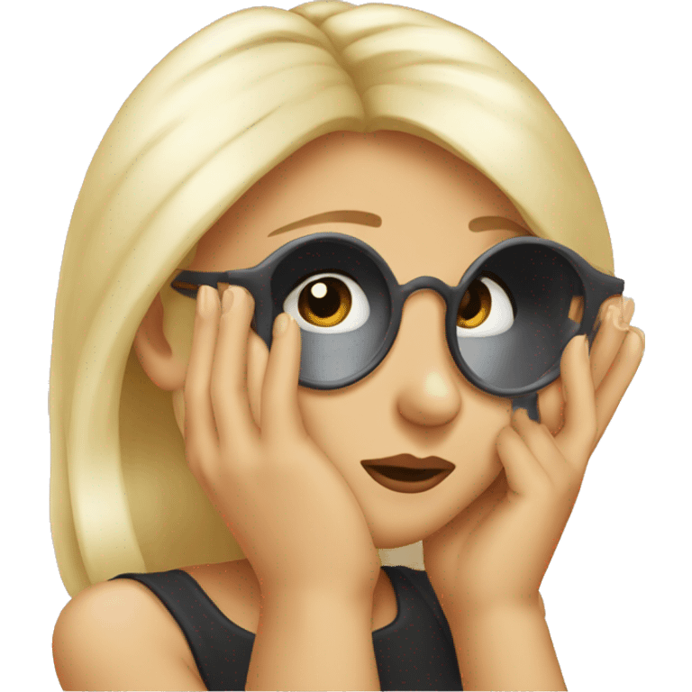 Glamour girl doing facepalm emoji