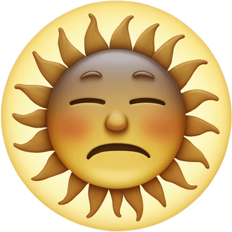 Sun with cresent moon emoji