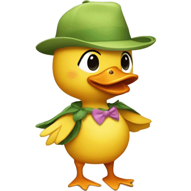 Little duck wear berry costume emoji