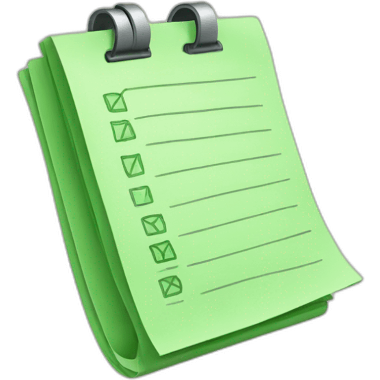 green to do list emoji