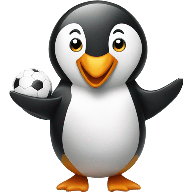 penguin play soccer emoji