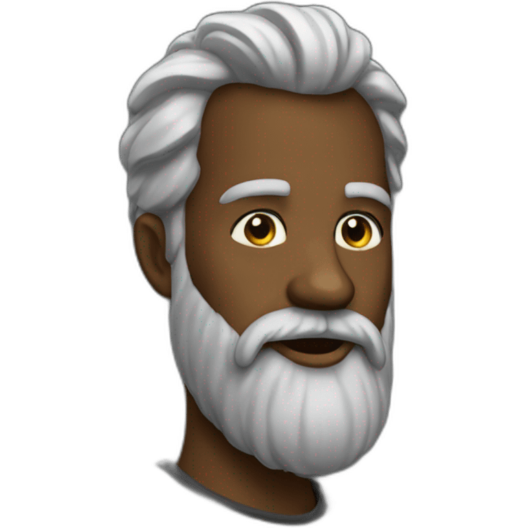 Barbe noir emoji