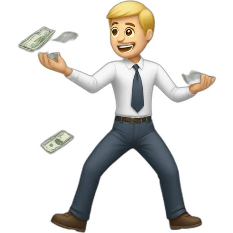 a man who throws money emoji