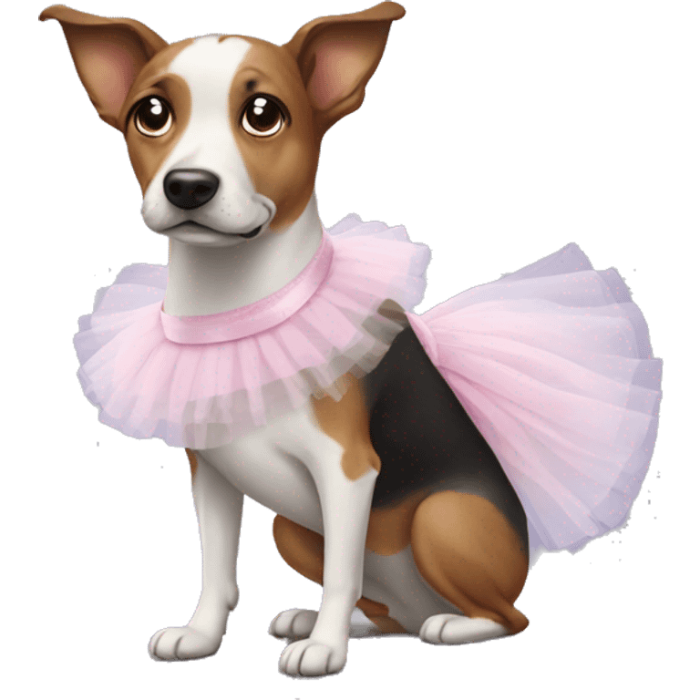 Dog wearing tutu emoji