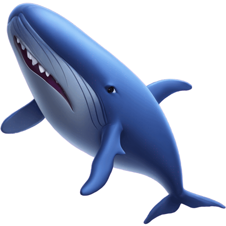 Blue whale purple, open mouth emoji