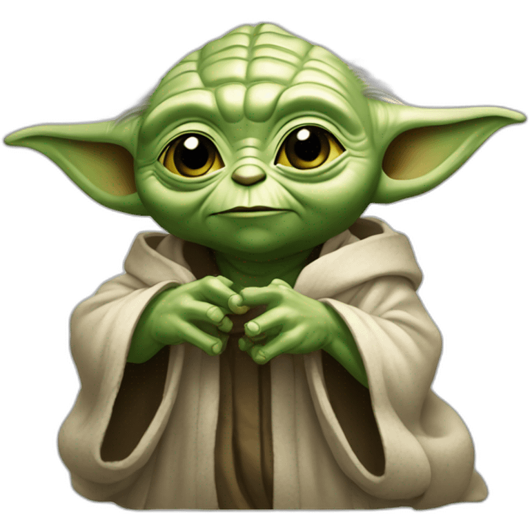 Yoda diciendo alto  emoji