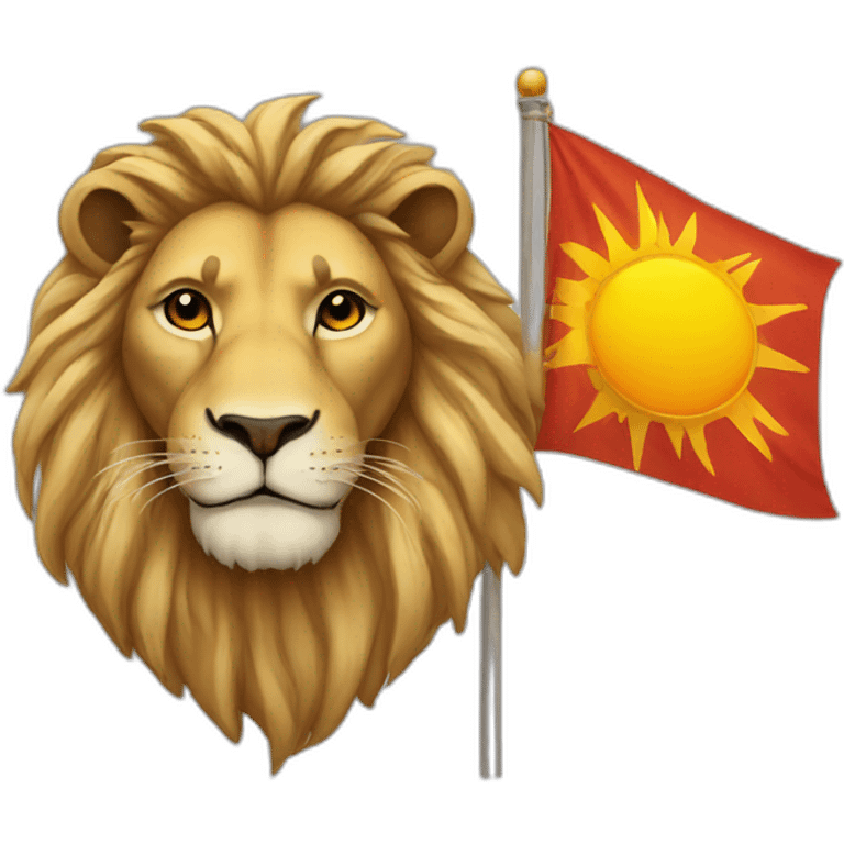 Lion and sun flag emoji