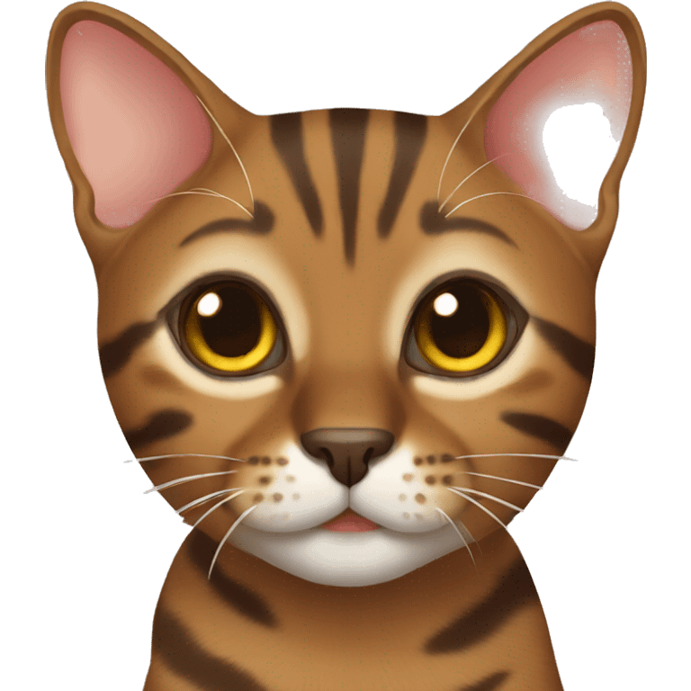 Brown Bengal cat emoji