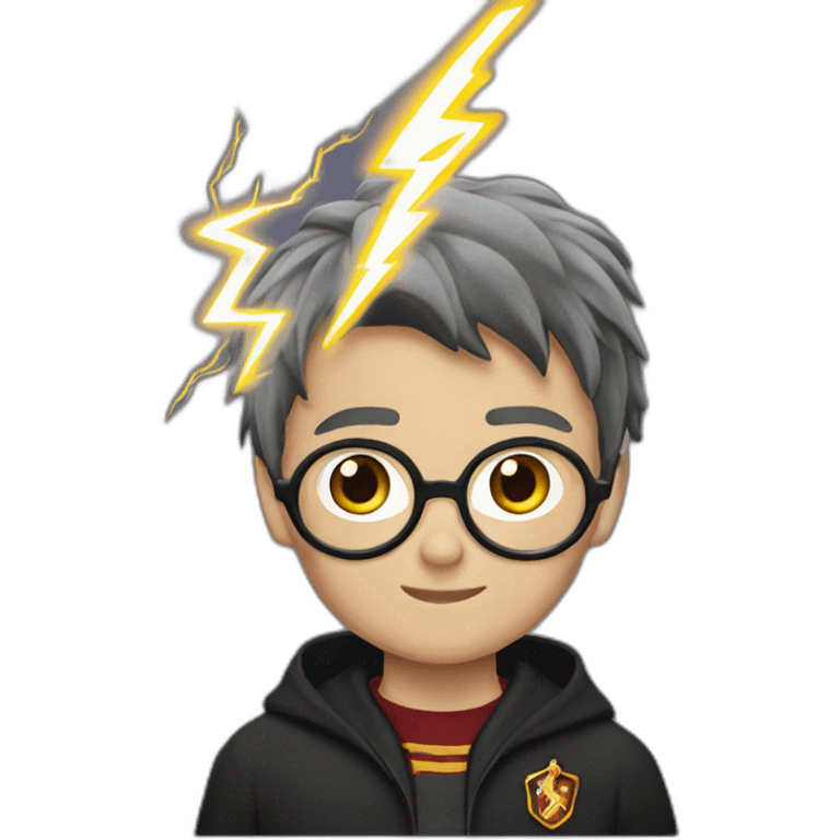 Harry potter with lightning scar emoji