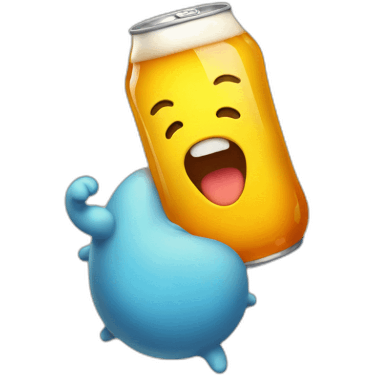 blob emoji holding beer emoji