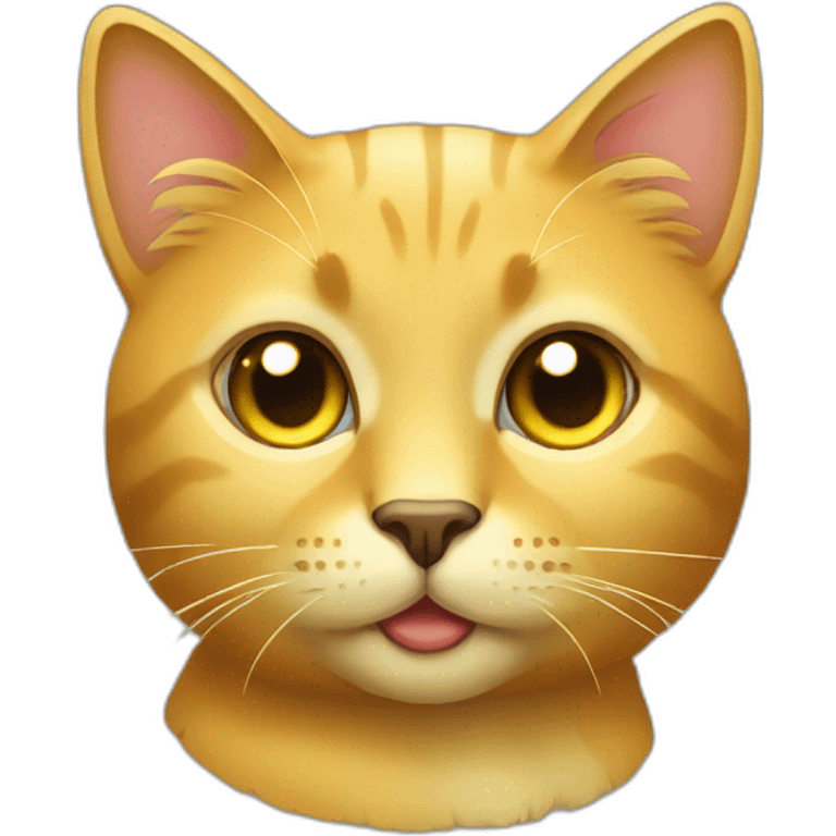 Golden gradient cat emoji