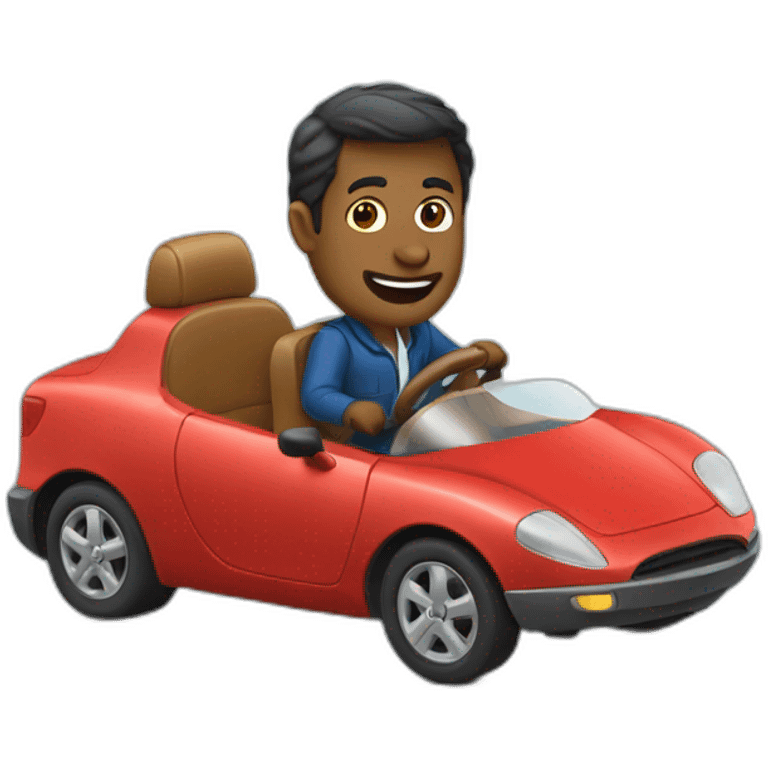 Homme cagoulé au volant emoji