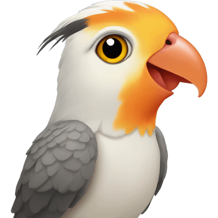 Cockatiel with orange cheeks emoji