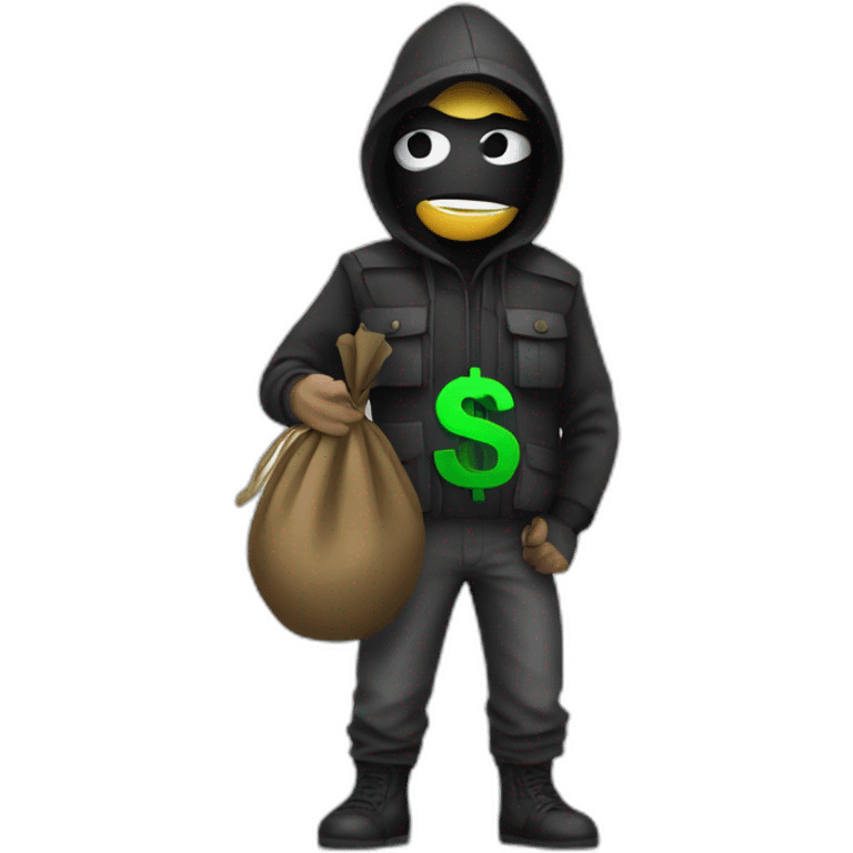 Robber with money bag emoji