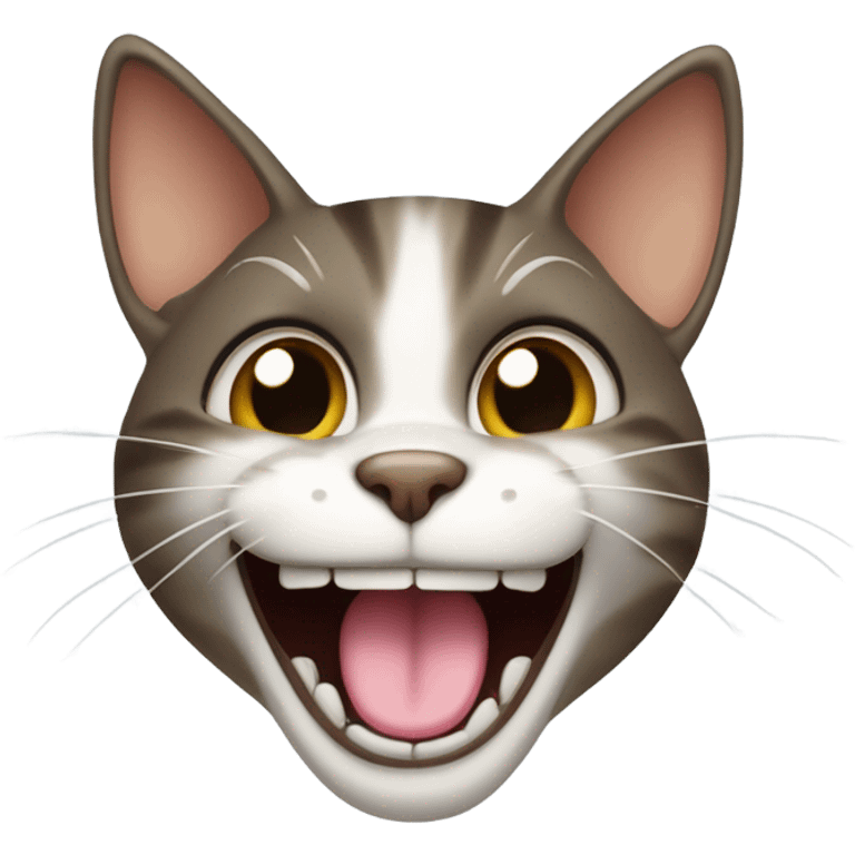 Cat laughing emoji